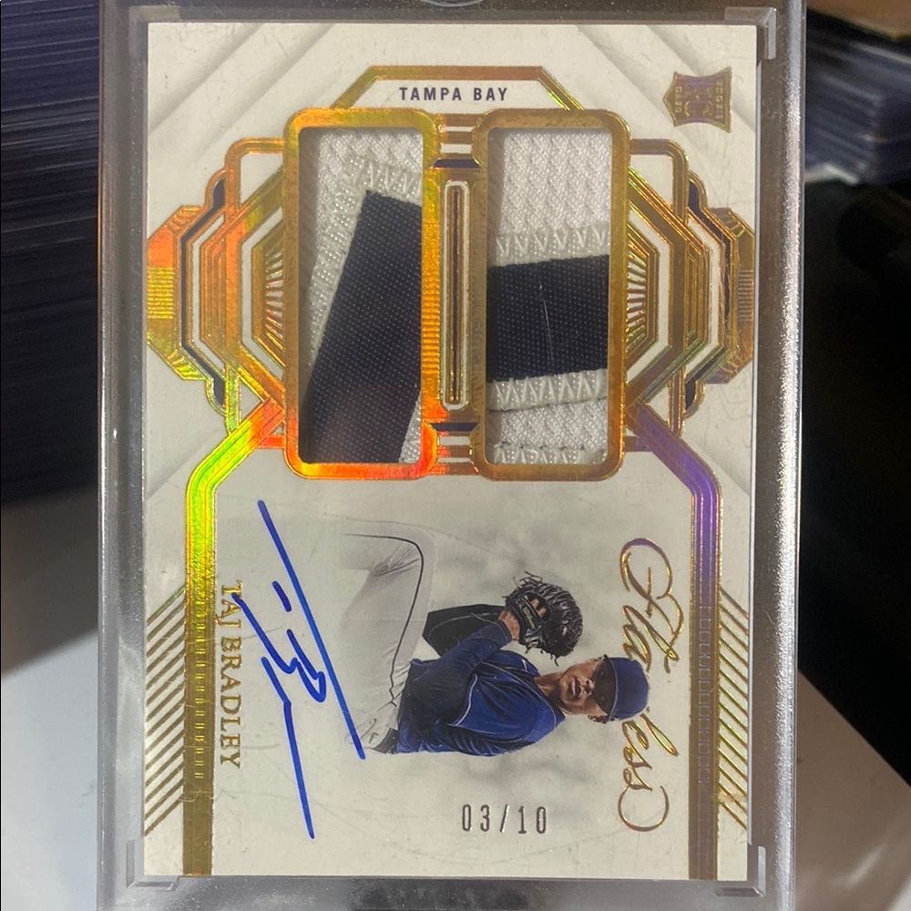 Tampa Bay - Taj Bradley - 2023 Panini Flawless Baseball Card - Rookie Auto Patch